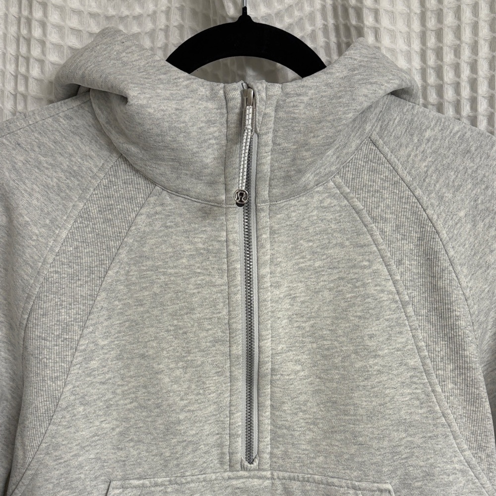 Lululemon Scuba Oversized Half-Zip Hoodie ~ XS/S ~ HC Ultra Light Grey - Picture 2 of 12